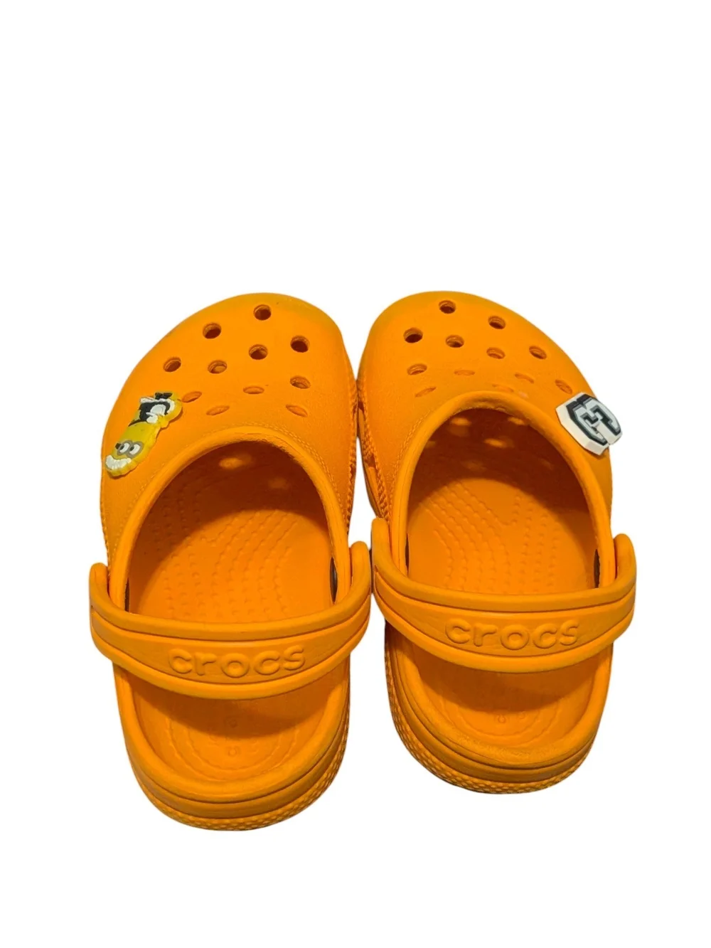 Kids Orange Crocs - Comfortable Slip-On Shoes Size C9